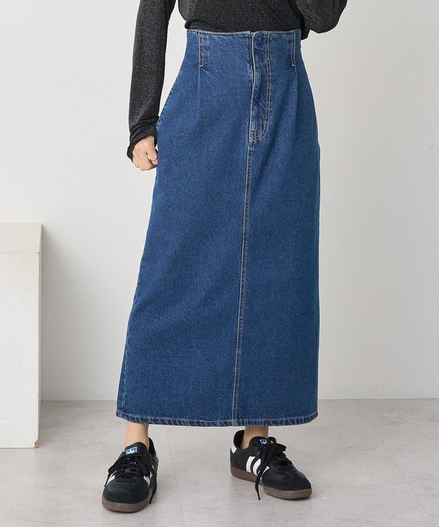 earth music&ecology ナローデニムスカート Medium Indigo