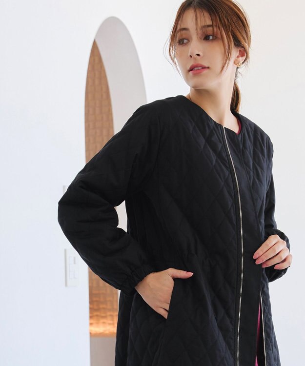 Tiaclasse 中綿キルティングコート ブラック