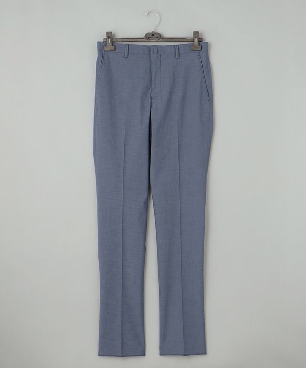 GOTAIRIKU 仕事で着られる 冷んやり綿パン【接触冷感/ストレッチ】ストレッチサマーポプリン ネイビー系