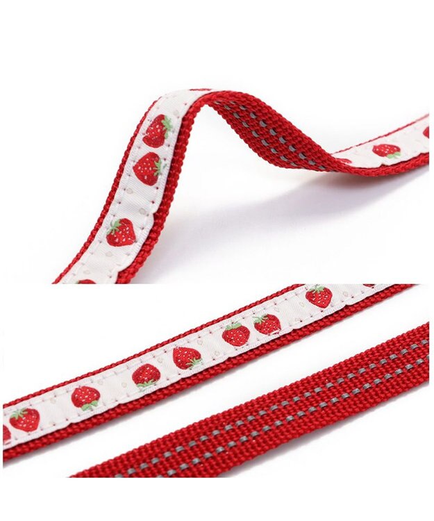 PET PARADISE ペットパラダイス 苺チャーム付き リード ３Ｓ レッド