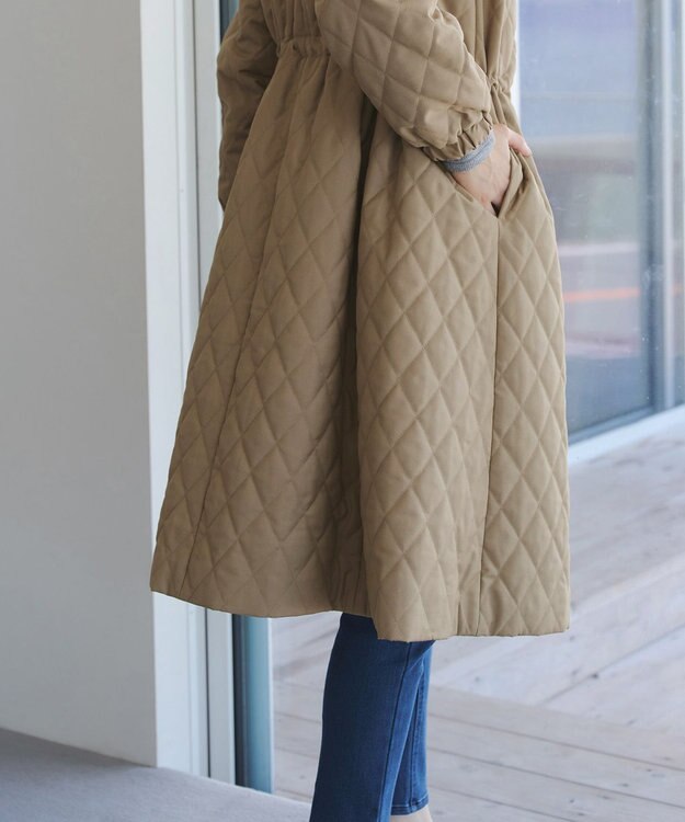 Tiaclasse 中綿キルティングコート ベージュ