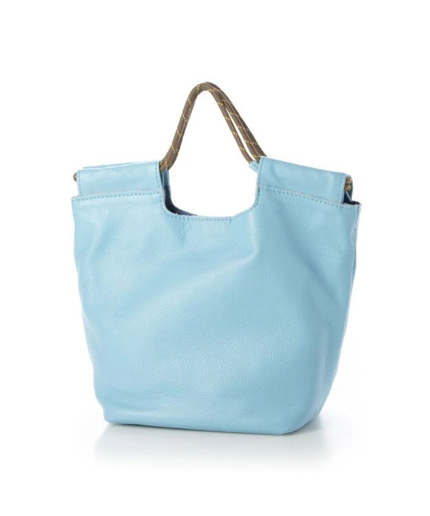 UNBILLION perche 牛革ソフト3wayコードハンドルバッグ サックスブルー