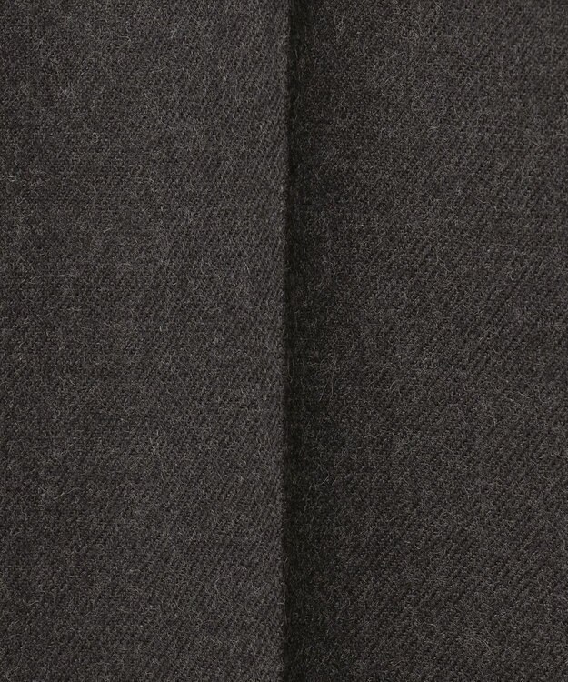 自由区 【洗える】ウォッシャブルハイカウントフラノ ストレートパンツ グレー系