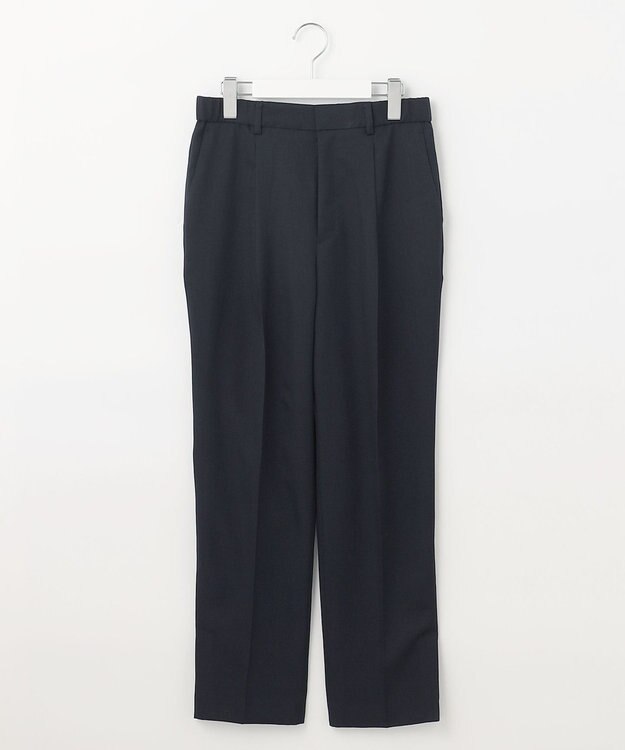 自由区 【接触冷感・速乾・UVケア・撥水・防シワ・XSサイズあり】リネンライクツィルテーパード パンツ ネイビー系