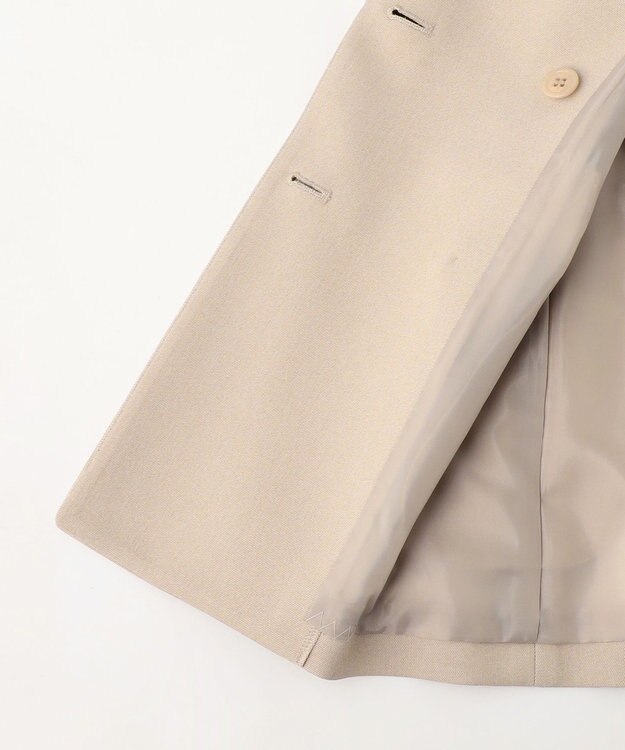 ANY SIS 褒めらレディストレッチ テーラード ジャケット ベージュシャンブレー