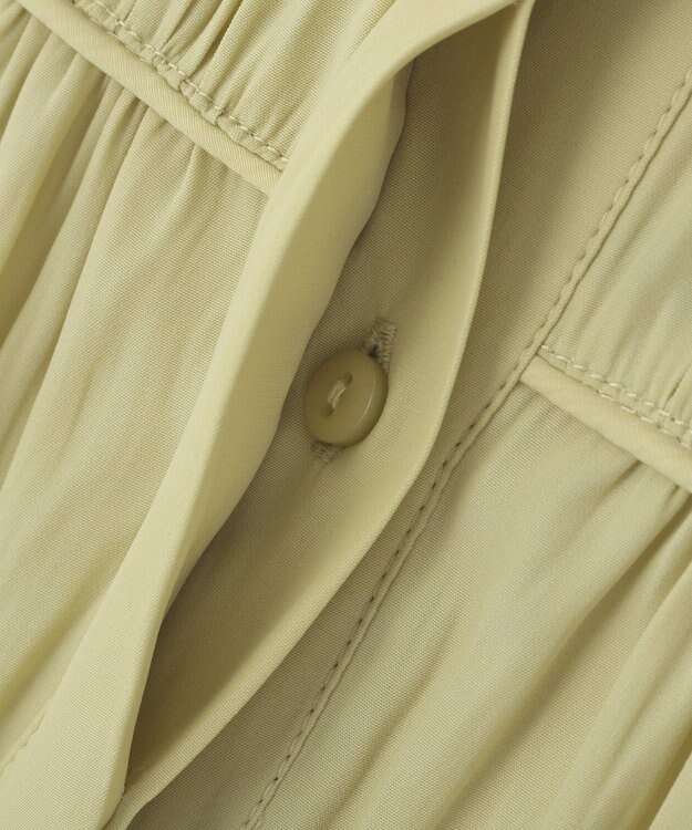 YECCA VECCA <<接触冷感>>フレンチスリーブギャザーブラウス Yellow