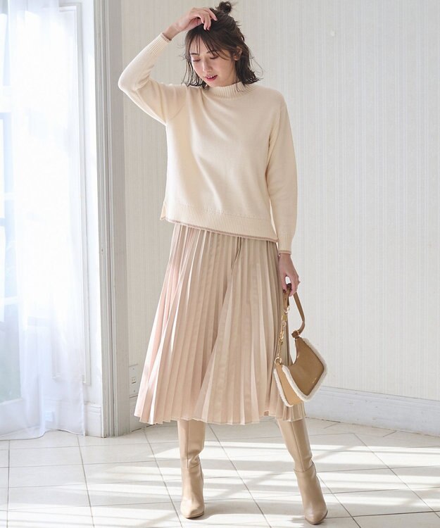 ANY SIS S 【大人百花掲載 ヨンアさん着用】2SET パウダータッチ ツインセット アイボリー