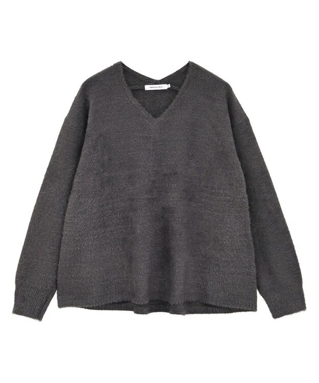 AMERICAN HOLIC Ｖネックフェアリーニットプルオーバー Charcoal Gray