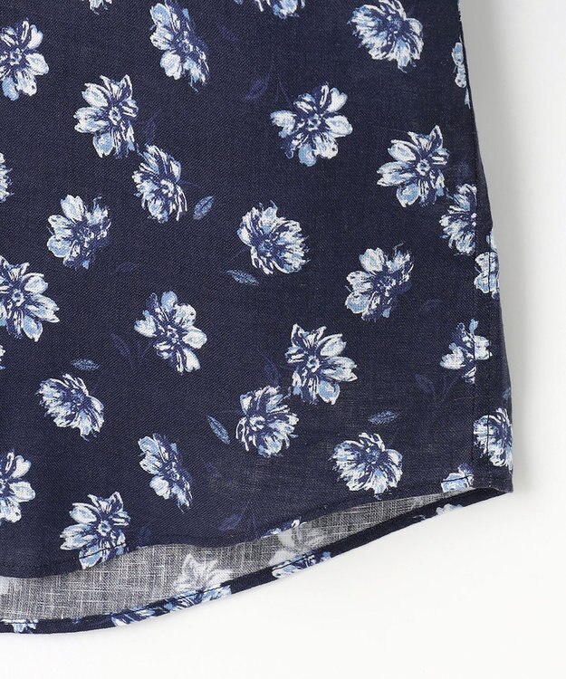 JOSEPH ABBOUD 【麻100％・軽い・涼しい】モイスチャー リネン シャツ ネイビー系6