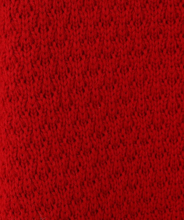 earth music&ecology ポコポコジャガードニットプルオーバー Red