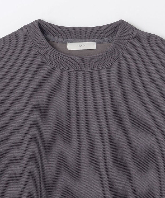 ANY L 【洗濯機可】ダブルフェイスジャージープルオーバー チャコール