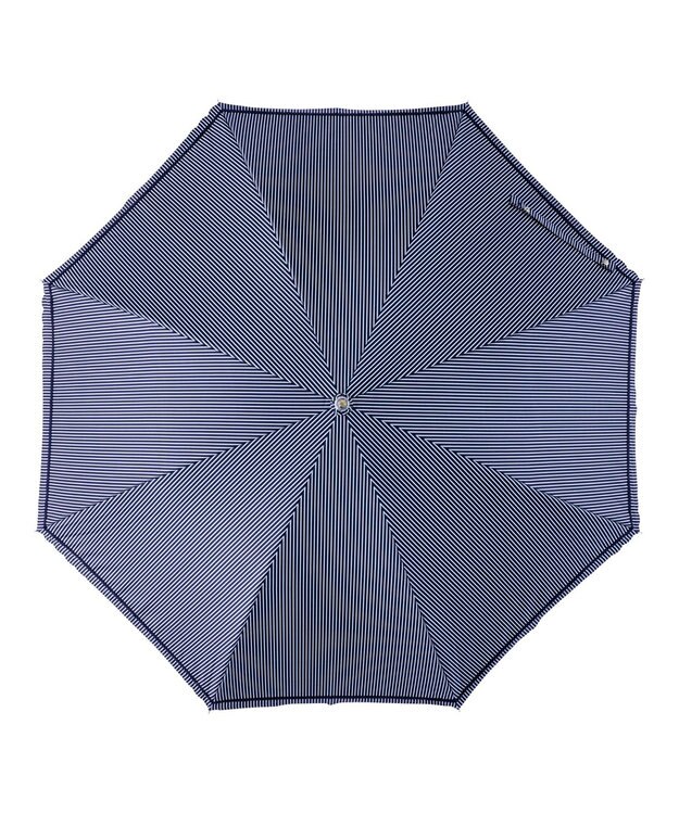 MOONBAT estaa 晴雨兼用 長傘 ストライプ 日傘 遮光 遮熱 UV ディープブルー