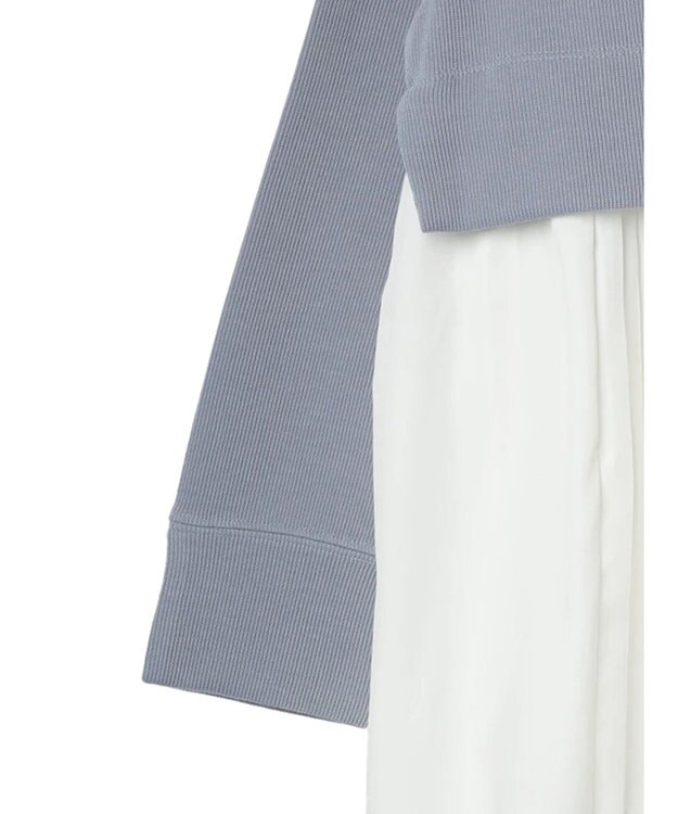 earth music&ecology プリーツヘムドッキングチュニック Blue Gray