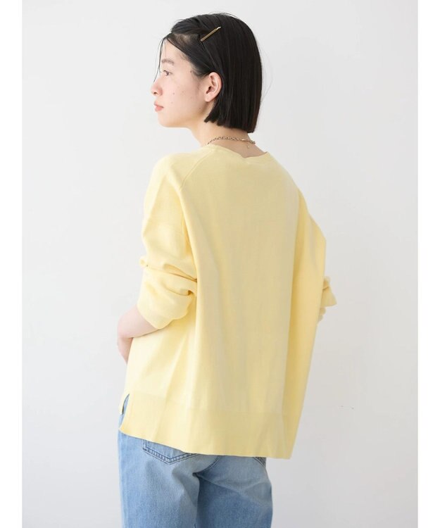 AMERICAN HOLIC 前振りニットプルオーバー Light Yellow