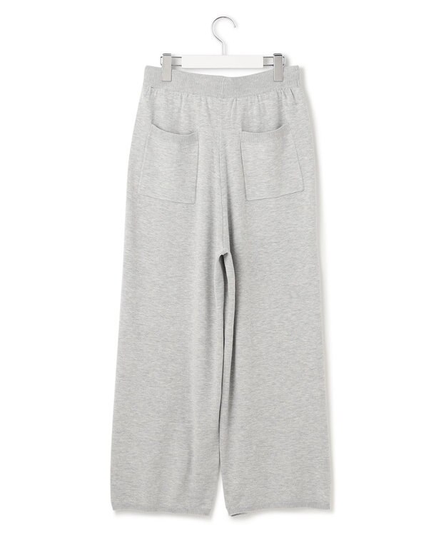 J.PRESS YORK STREET 【WOMEN】ANTI PILLING WOOL ニットワイドパンツ ライトグレー系