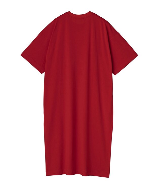 HAAG スマイルコットン SHORT SLEEVE ONEPIECE ワンピース レッド