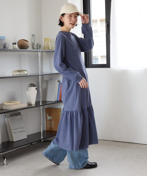 AMERICAN HOLIC ロゴティアードカットワンピース Charcoal Gray