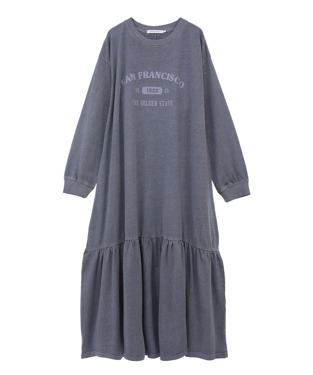 AMERICAN HOLIC ロゴティアードカットワンピース Charcoal Gray