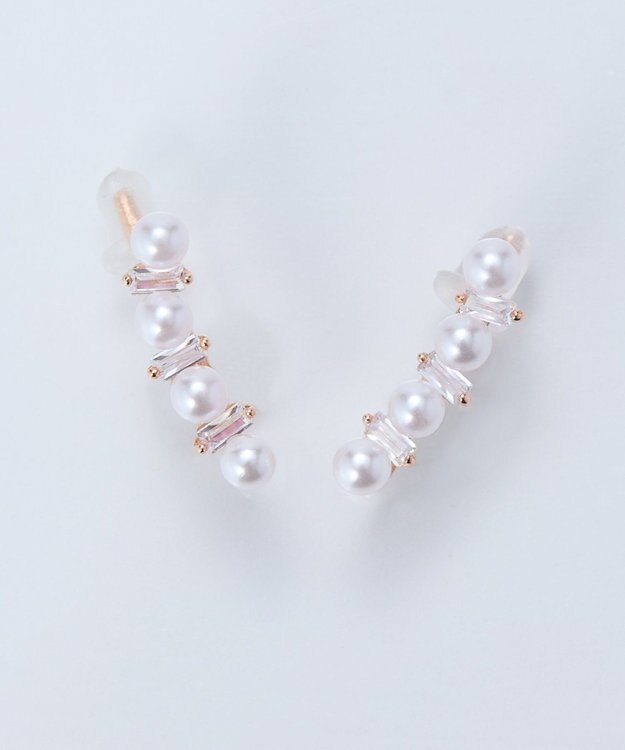 Phoebe 2wayパールブリンクピアス&イヤリング　ローズゴールド ローズゴールド