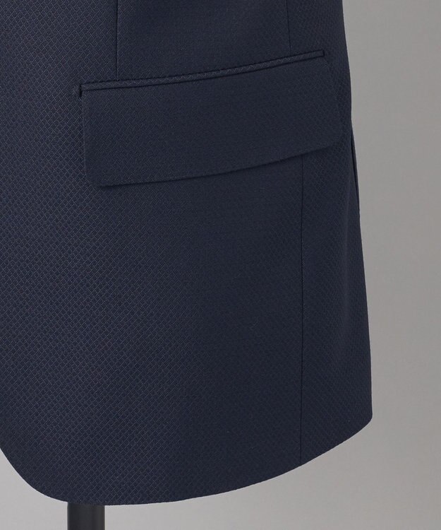 GOTAIRIKU 【御幸毛織】ドライスピナーツイルストレッチスーツ_ネイビー格子 ネイビー系8