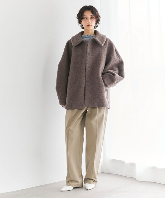 #Newans 素材が変わり新登場！ウエスト調整可ワイドチノパンツ ベージュ系