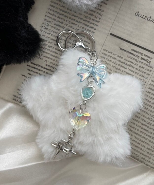 WEGO ファースタービーズチャームキーホルダー ホワイト