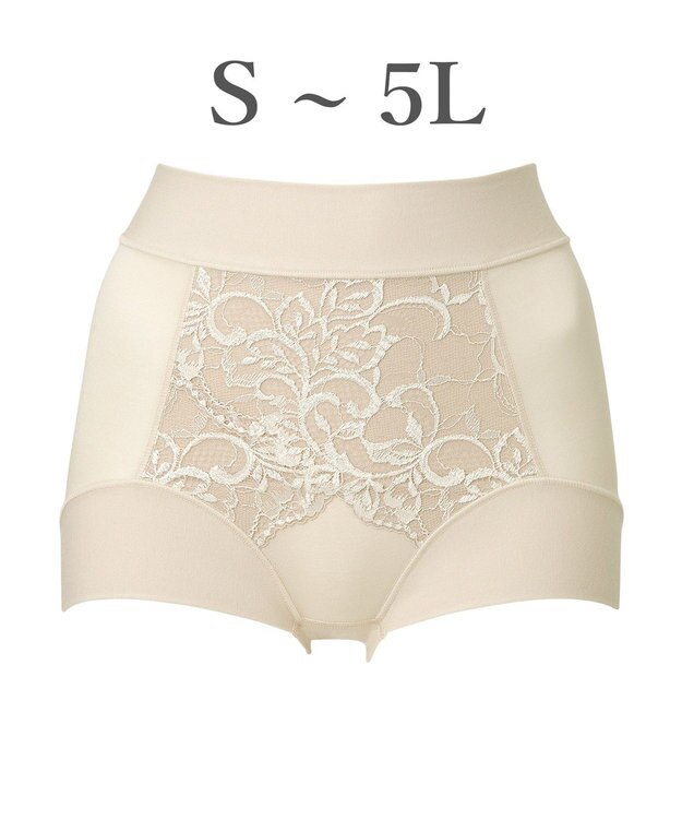 BRADELIS New York 【BRADELIS NewYork peace】綿混フィットレースショーツ25 深め 補正下着 ヒップアップ 美尻 バターミルク