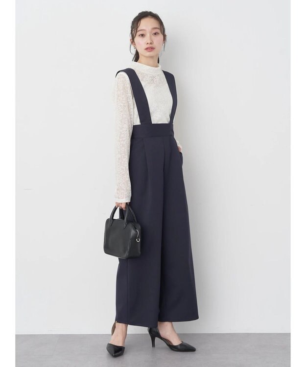 earth music&ecology ２ｗａｙハイウエストパンツ Navy
