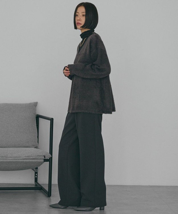 AMERICAN HOLIC Ｖネックフェアリーニットプルオーバー Charcoal Gray