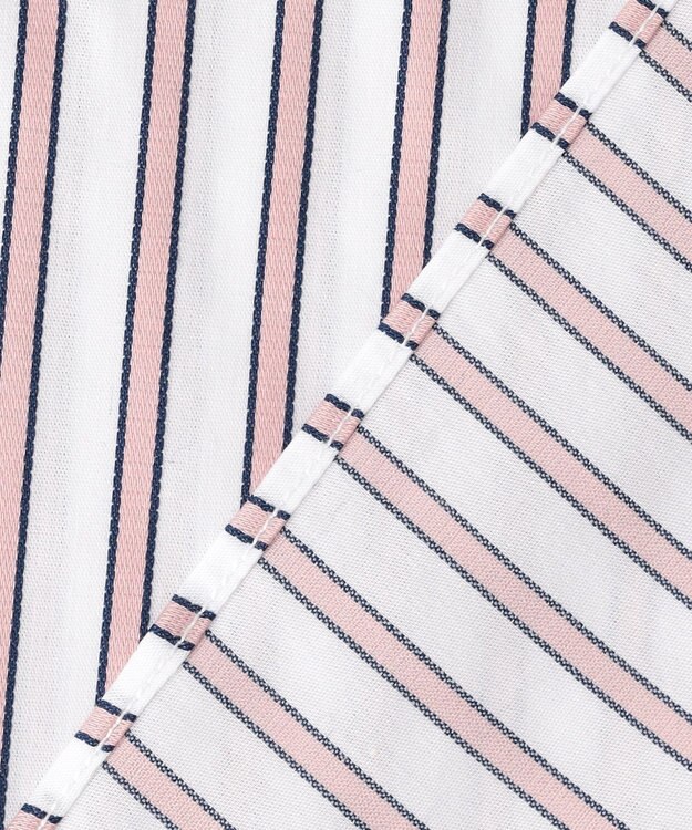 JOSEPH ABBOUD 【キングサイズ・ストレッチ・イージーケア・JAPANファブリック】ストライプストレッチ シャツ ローズ系1