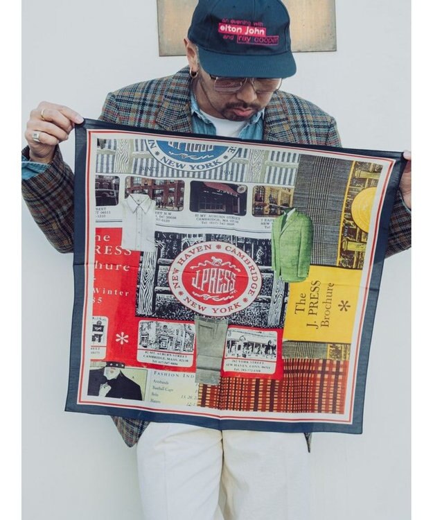 J.PRESS MEN 【WEB・一部店舗限定】Scarf with the history of J.PRESS ホワイト系5