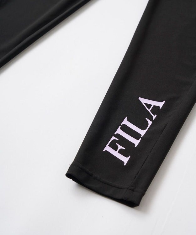 OP／FILA 【FILA】レギンス ブラック×ラベンダー