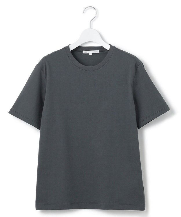 23区 L 【洗える】コンパクトヤーン スムース Tシャツ グレー系