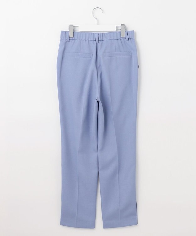 自由区 【接触冷感・速乾・UVケア・撥水・防シワ・XSサイズあり】リネンライクツィルテーパード パンツ ダルブルー系