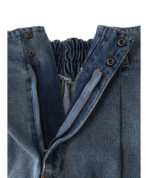 earth music&ecology デニムナロースカート Medium Indigo