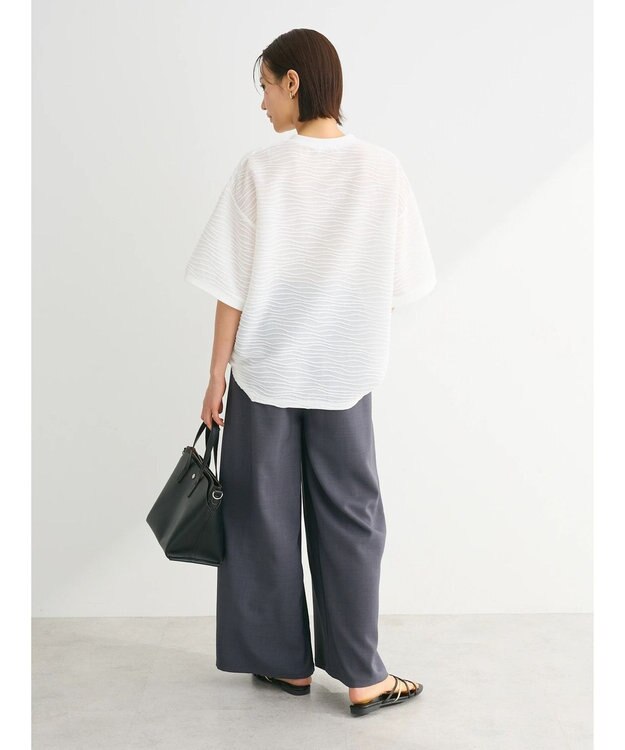 Green Parks ・ＥＬＥＮＣＡＲＥ　ＤＵＥ　リネンライクワイドパンツ Charcoal Gray