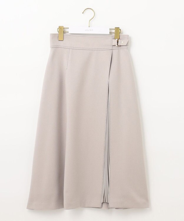 ANY SIS 【洗える】パール調ポイントツイル スカート 【WEB・一部店舗限定】 アイボリーベージュ