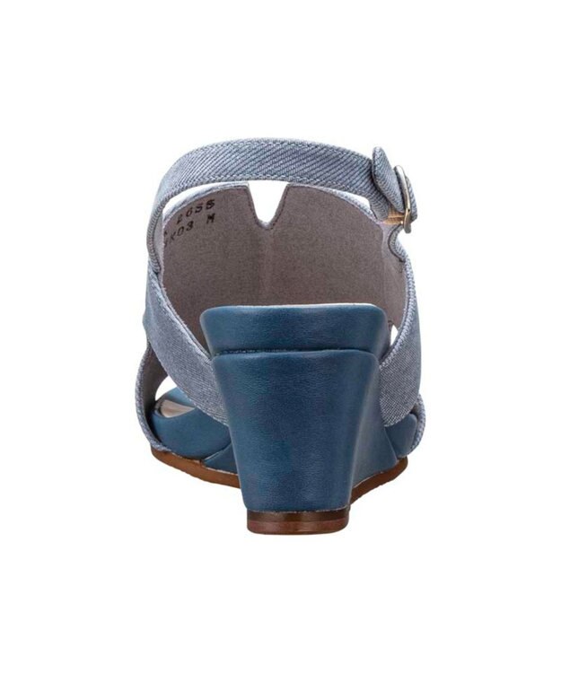 REGAL FOOT COMMUNITY 【ビューフィット】A69Y ウエッジサンダル ブルー型押