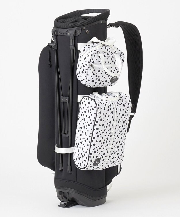 PW CIRCULUS 新作【UNISEX】デタッチャブル キャディバッグ　取っ手付ポーチ・シューズケース付  ゴルフ ブラック系