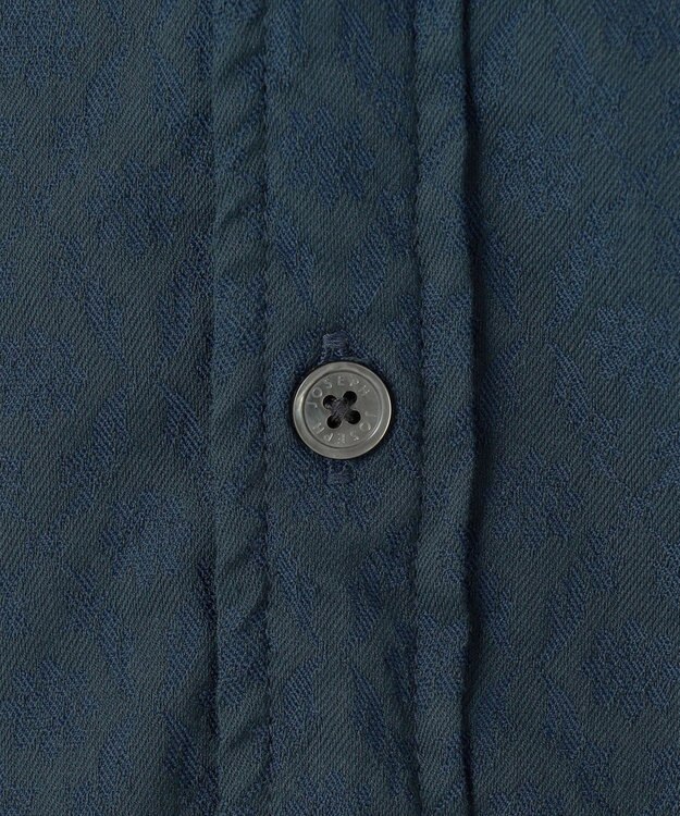 JOSEPH HOMME オーナメントジャガードストレッチ　レギュラーカラーシャツ ピーコックグリーン系