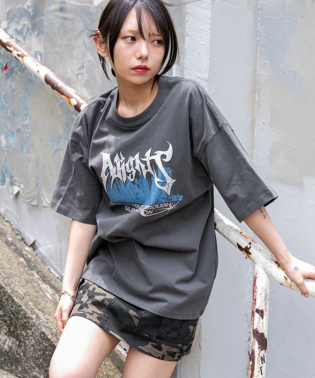 WEGO 【ユニセックス着用ITEM/SMLサイズ展開】ヴィンテージライクグラフィックT（SS） 柄7