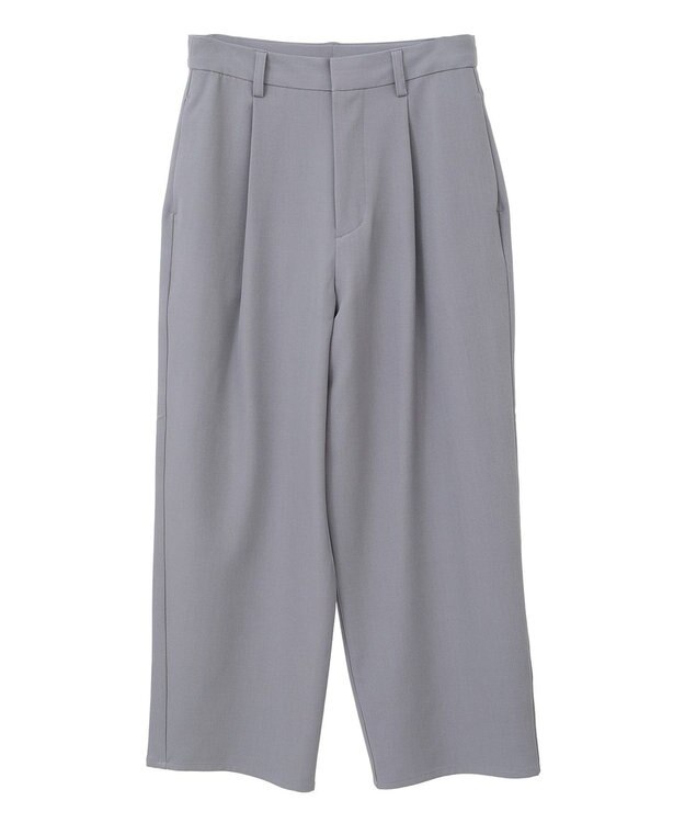 earth music&ecology タックストレートパンツ Gray