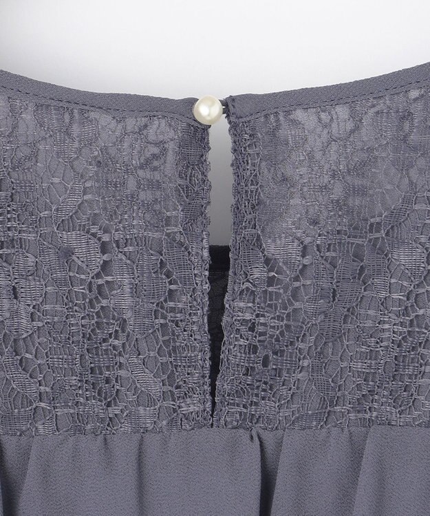 ANY SIS S 【Lily Calin】ラッフルディテール ドレス スモーキーブルー