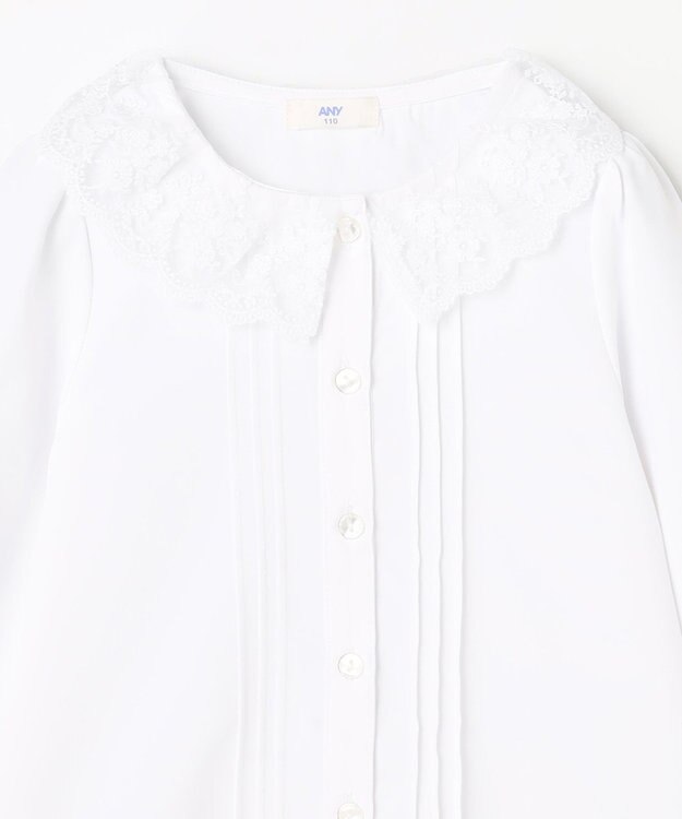 ANY KIDS 襟レース ブラウス ホワイト