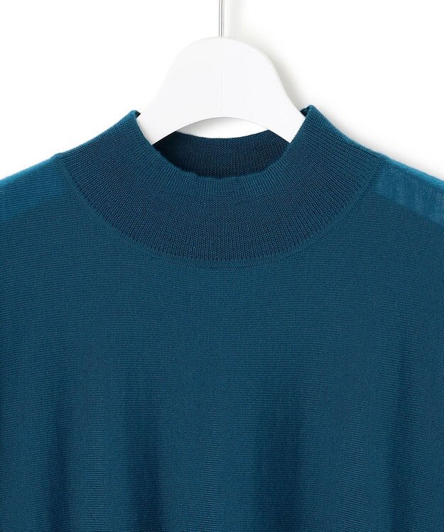 23区 【洗える】ウールギャザー ドルマンスリーブ ニット ピーコックグリーン系