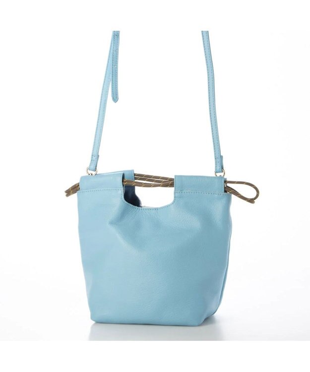 UNBILLION perche 牛革ソフト3wayコードハンドルバッグ サックスブルー