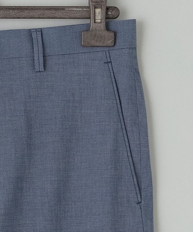 GOTAIRIKU 仕事で着られる 冷んやり綿パン【接触冷感/ストレッチ】ストレッチサマーポプリン ネイビー系