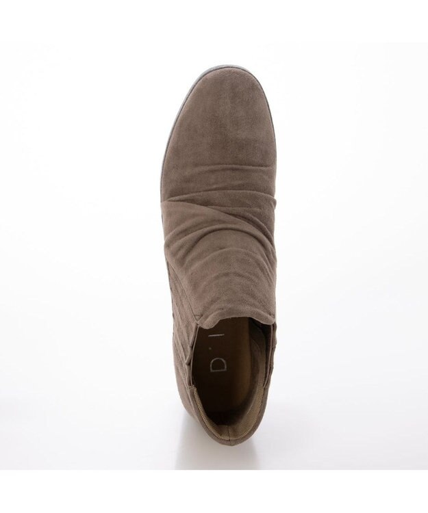 MODE ET JACOMO <D'ICI>ヒールアップサイドゴアシューズ ベージュスエード