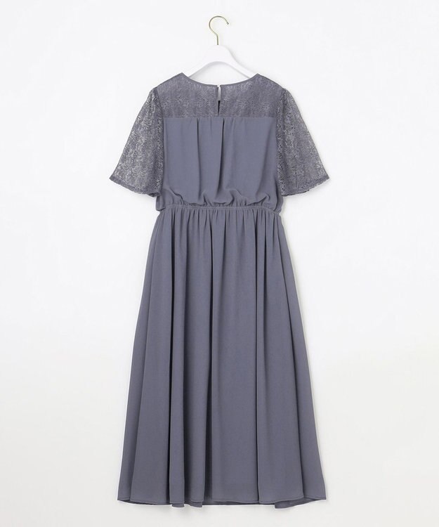 ANY SIS S 【Lily Calin】ラッフルディテール ドレス スモーキーブルー