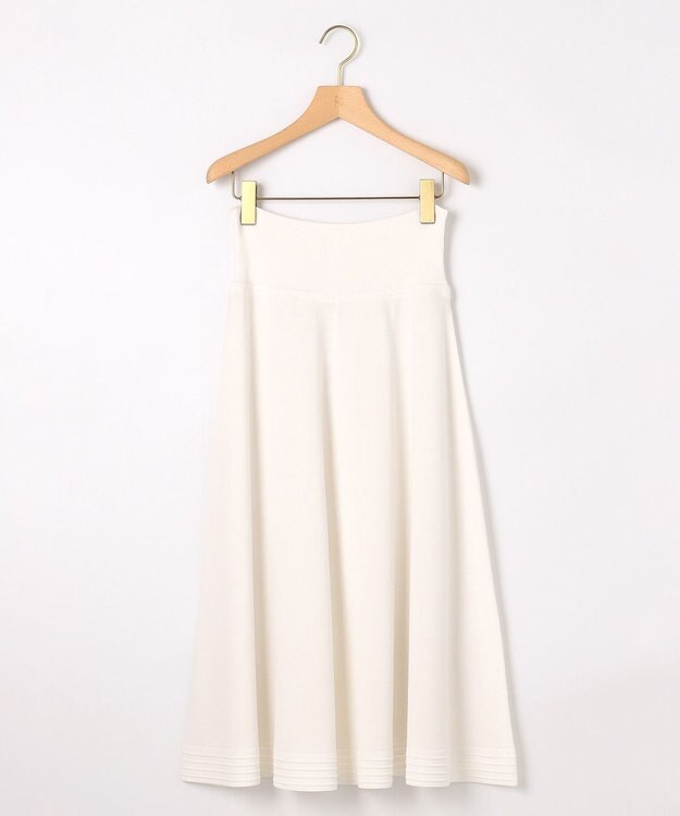 組曲 【セットアップ着用可・WEB限定カラーあり】MINA ニットフレアスカート 【WEB限定】パールホワイト系9